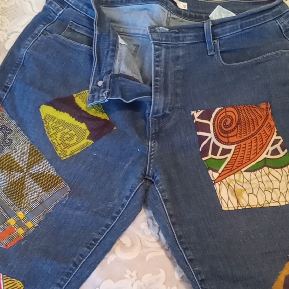 Colorful Patchwork Boyfriend Jeans